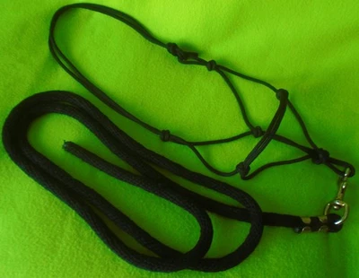 SOPORTE DE CUERDA NUDO de equitación natural de calidad y cuerda de plomo de 9' ~ árabe ~ caballo pequeño Foto 1 de 4