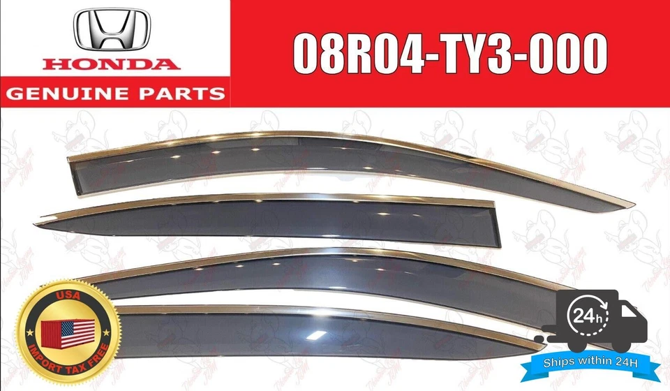 Juego de visera de puerta delantera y trasera derecha OEM JDM genuino Honda Acura LEGEND KC2 RLX Foto 1 de 4