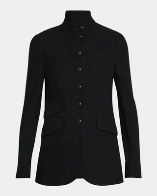 Blazer largo de lana japonesa Rag & Bone Slade talla 16 negro #4C506 nuevo con etiquetas Foto 1 de 4