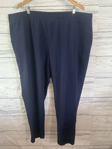 D & CO Active Womens Size 3X Navy Blue Comfy Pants 815 - Picture 1 of 4