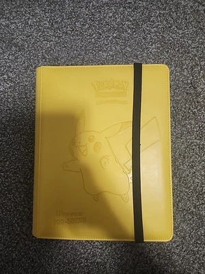 Pokémon Pikachu Ultra Pro-Binder Card Holder Yellow + Trading Card Set - Image 1 of 4