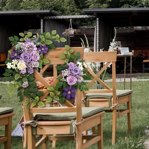 2Pcs Wedding Arch Flowers Set Wedding Arch Artificial Flower Arrangements Rustic - Picture 1 of 28