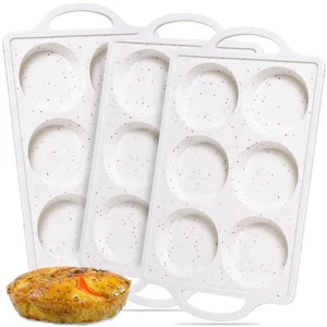 Muffin Top Pan with Metal Reinforced Frame, Silicone Egg Molds for Breakfast ... - Picture 1 of 7