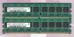 2GB 2x1GB HYNIX PC2-5300E ECC HYMP512U72CP8-Y5 AB-C DDR2-667 RAM MEMORY KIT DIMM - Picture 1 of 2