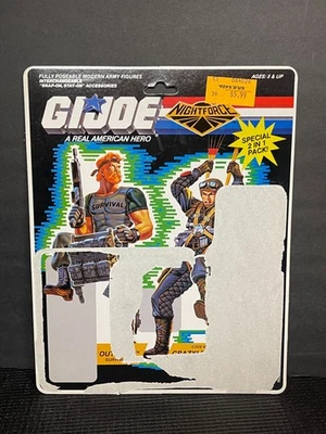 De colección 1988 Hasbro GI JOE Night Force Outback y Crazylegs Tarjeta Trasero ARAH Foto 1 de 4