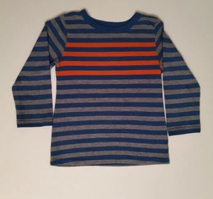 GARANIMALS Toddler Boys 3T long sleeve blue, gray and orange striped t shirt - Picture 1 of 3
