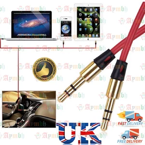 New Extra Long RED 3.5mm Gold Jack Audio AUX Cable Cord Lead for Beats by Dr Dre