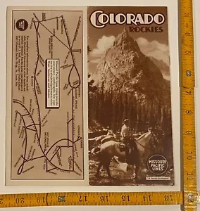 COLORADO ROCKIES VIA MISSOURI PACIFIC LINES RR~ BROCHURE DA VIAGGIO~PULLMAN PORTERS - Foto 1 di 15