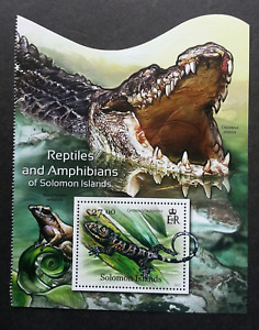 Solomon Islands Reptiles Amphibians 2012 Lizard Crocodile Frog (ms) MNH *odd