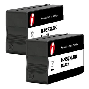2pk Compatible 952XL 952 XL BK Ink Cartridge For OfficeJet 7740 8210 8216 8218 - Picture 1 of 2