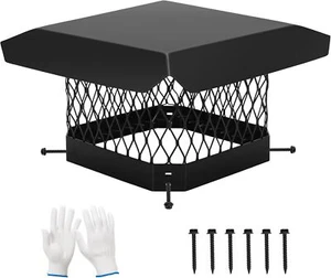 Chimney Cap 9" x 9" - Chimney Cover for Outside Galvanized Steel | Fireplace R - Picture 1 of 7