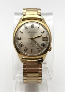 Accutron 14k Gold Filled Watch, Model: M7   34mm   ( Date wheel Does Not Work ) - Picture 1 of 10