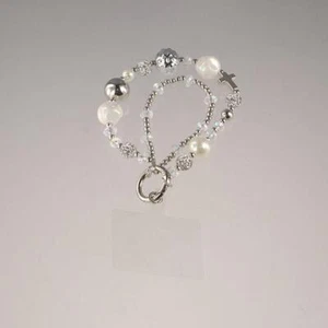 Hanging Cord Mobile Phone Lanyard Pearl Bead Cellphone Strap Girl Woman - Afbeelding 1 van 12