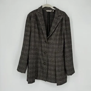 Soft Surroundings blazer womens medium M  plaid check  academia preppy career - Picture 1 of 5