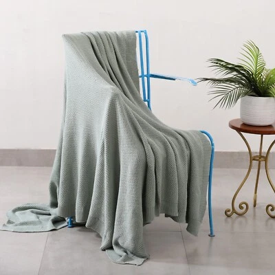 Knitted Throw Blanket Rug Sofa Bed Couch Winter Fringe Soft Acrylic Blankets - Image 1 of 4