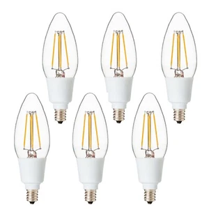 ARTIVA USA 60 Watt Equivalent B11 E12/Candelabra Dimmable 3000K LED Bulb 6 PACK - Picture 1 of 1