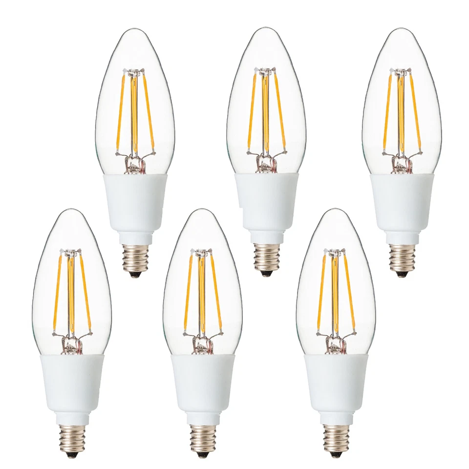 ARTIVA USA 60 Watt Equivalent B11 E12/Candelabra Dimmable 3000K LED Bulb 6 PACK - Image 1 of 1