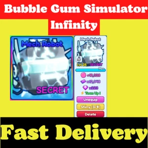 Roblox Bubble Gum Simulator Infinity | Robot Mech SEGRETO | BGSI | CONSEGNA VELOCE - Foto 1 di 1