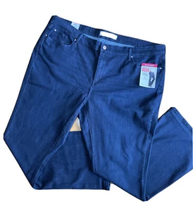 Pantalones de mezclilla elásticos Levi Strauss Signature para mujer 24 azules 45x30 Bootcut nuevos con etiquetas - Imagen 1 de 8