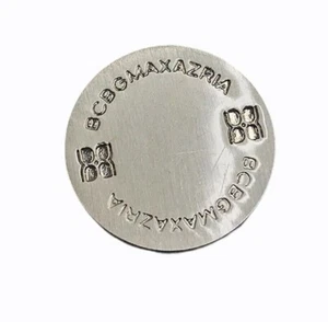 BCBGMaxazria Silver tone Metal Replacement Main Front Button .90" BCBG - Picture 1 of 3