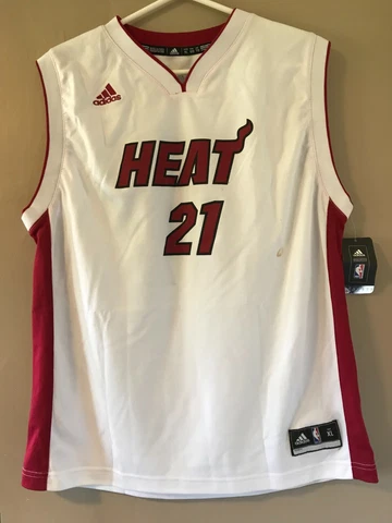 NBA YOUTH Replica Hassan Whiteside Miami Heat Jersey Adidas White XL [18-20] Cover