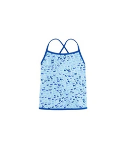 Vineyard Vines Girls Swimwear School Of Whales Tankini Top Crystal Blue M(10-12) - Picture 1 of 2