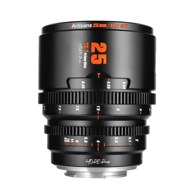 7artisans 25mm S35 Hope Prime T2.1 Cine Black Lens for Micro M4/3 mount Camera - Image 1 of 4