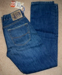 PANTALONES VAQUEROS DENIM BULLHEAD CO. DILLON AJUSTADOS CLÁSICOS ÍNDIGO PARA HOMBRE NUEVOS - Imagen 1 de 1