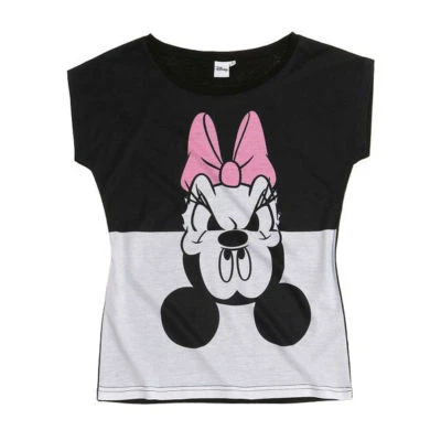 DISNEY t-shirt top femme MICKEY DAISY taille XS ou S  blanc noir rose - Photo 1/2