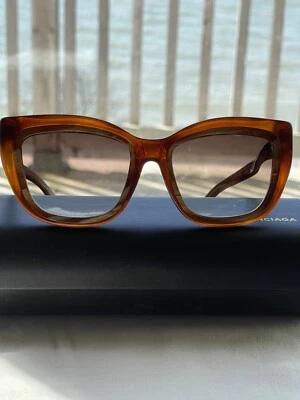Balenciaga Cat Eye Sunglasses 56MM BA27 56F 55-19 140-2 Havana Brown AcetateRARE - Image 1 of 4