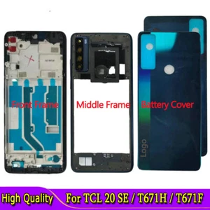 Para TCL 20 SE T671 T671H Marco Delantero/Medio Carcasa Batería Cubierta Trasera Estuche Puerta - Imagen 1 de 5