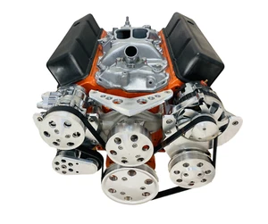 Big Block Chevy Serpentine Pulley Conversion Kit ALT PS A/C BBC 396 427 454 - Foto 1 di 4