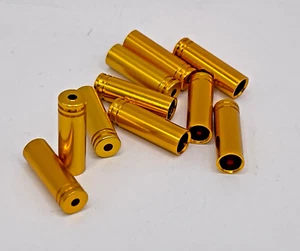 10 x Gold Alloy 4mm End Ferrules for cycle gear outer cables - Picture 1 of 6