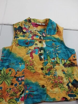 Chaleco Chicos Artsy Fiesta Mujer Talla 2 Mezcla de Lino Colorido Foto 1 de 4