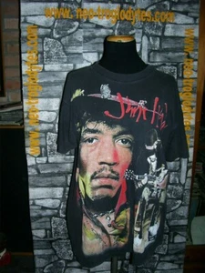 Vintage  Jimi Hendrix  rock cotton jersey shirt trikot maillot '80s - Imagen 1 de 2
