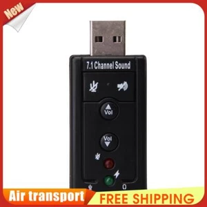 7.1 Channel Audio Mic Speaker Adapter with Microphone Ports USB Audio Adapter UK - Afbeelding 1 van 7