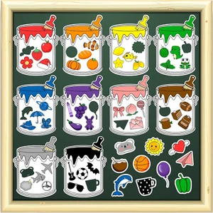 10 Pack Magnetic Shapes Color Sorting Matching Set - Colors Learning Matching Ga - Picture 1 of 12