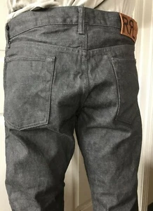 Pantalones de mezclilla RRL Double RL nuevos grises ajustados una vez lavados con ribete stock muerto - Imagen 1 de 11