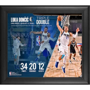 Luka Doncic Dallas Mavericks Framed 30+ Point, 20+ Rebound, 10+ Assist Collage - Bild 1 von 1