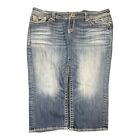 Vigoss denim women's size 24 blue mid rise Dallas capri 44x22 strech jeans