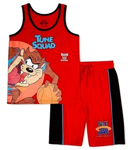 Space Jam Boy Tank Top Shorts Set T-Shirt Halloween Costume Outfit 4 5 6 7 10 12 - Picture 1 of 2