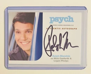 Tarjetas PSYCH Temporadas 5-8 Ralph Macchio como Nick Conforth y Logan Phelps AUTÓGRAFO - Imagen 1 de 2