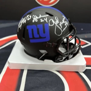 Oj Anderson Joe Morris & Rodney Hampton Signed NY Giants Eclipse Mini Helmet JSA - Picture 1 of 5