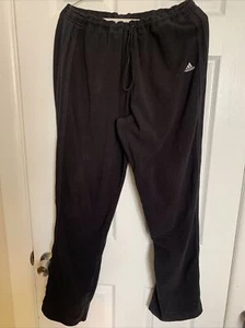 Adidas Track Pants 3 Stripes Training Black 1 Pocket Mens Size Medium - Picture 1 of 5