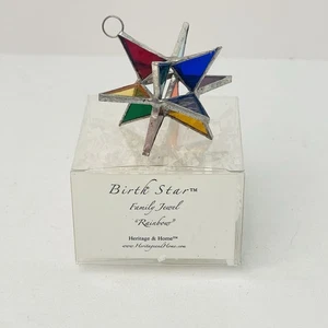 Regenbogen Buntglas 3D Mährischer Stern hängendes Ornament 12 Punkt - Bild 1 von 7