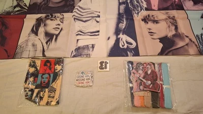 Taylor Swift Happy Birthday Banner 60"x38" Stickers Tattoos Centerpieces New Lot - Image 1 of 4