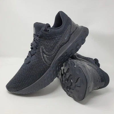 Nike React Infinity Run Flyknit 3 Shoe Triple Black DH5392-005 Men's Size 9.5 - Image 1 of 4