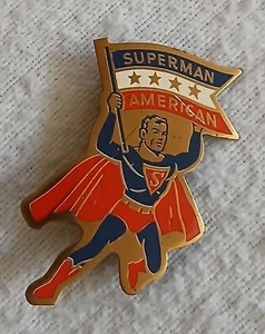 Vintage 1940’s SUPERMAN DEFENSE PIN - Nice - Picture 1 of 2