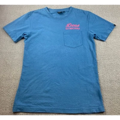 Deus Ex Machina Men's XS Blue Pocket Crew Neck T-Shirt - Image 1 of 4