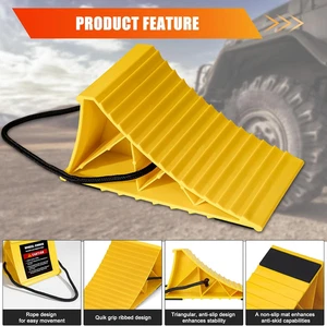 Wheel Chocks for RV Trailer 4 Pack Non Slip Travel Trailers with Rope Easy Block - Picture 1 of 9